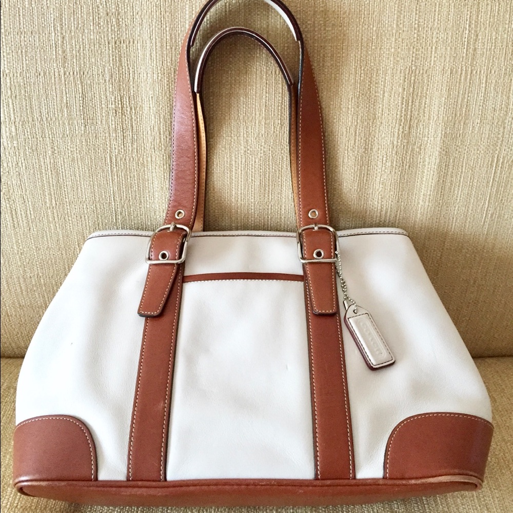 Coach Hampton Leather Satchel Handbag